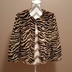 Banana Republic animal print coat size Medium